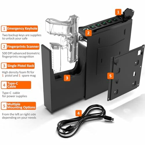 Z ZLJUAN Mounted Gun Safe