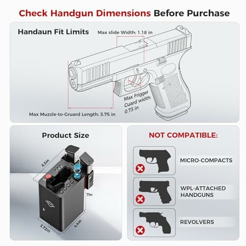 ONNAIS Biometric Pistol Gun Safe
